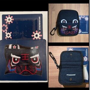 Starbucks Black and Red Bulldog Coin Pouch